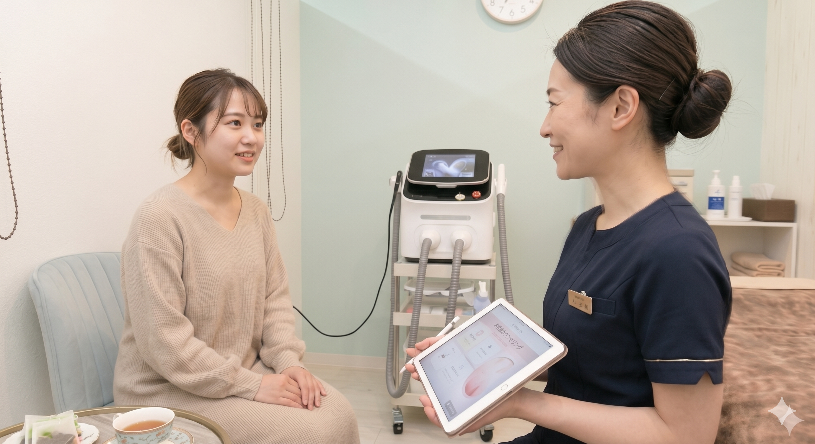 お客様に寄り添うスタッフの様子