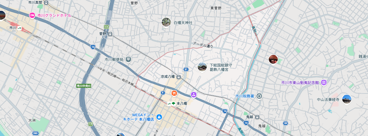 船橋店の地図